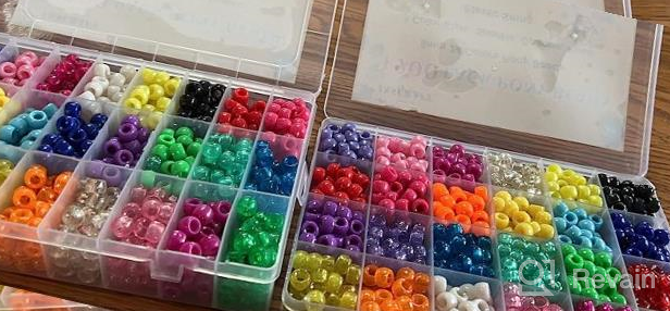 img 1 attached to INSCRAFT 1900-Piece Set Of 9Mm Pony Beads In 24 Colors With Elastic String For Bracelet Making And Jewelry Crafting review by Robert Maysey