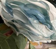 img 1 attached to Silk Peony Artificial Flower Bouquet With Roses - Perfect For Weddings And Home Decor, Pack Of 2 review by Fredo Zhan