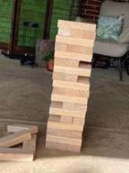 img 1 attached to 56PCS Giant Tumble Tower Game Set - Stack To 5FT+ For Teens & Adults | 1 Dice Scoreboard, Carry Bag Included review by Jennifer Kiel