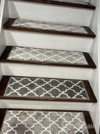 img 1 attached to Upgrade Your Stair Safety With SUSSEXHOME Polypropylene Carpet Strips - Easy To Install Runner Rugs W/ Double Adhesive Tape - Set Of 7 Decorative Mats In Brown review by Carlos King