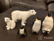 img 1 attached to 8Pcs Arctic Animals Figurines Set - Realistic Plastic White Whale Seal Wolf Fox Polar Bear Emperor Penguin Figures Toy For Kids Adults Decorations review by Richard Rob