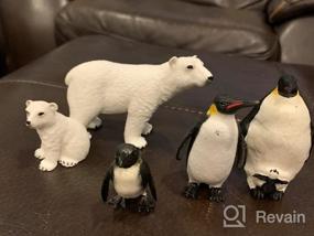 img 6 attached to Набор из 8 фигурок арктических животных-реалистичный пластиковый белый кит, тюлень, волк, лиса, белый медведь, императорский пингвин, фигурки, игрушки для детей, взрослых, украшения