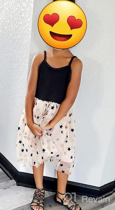 img 1 attached to Stunning NNJXD Sleeveless Princess Sundress: Timeless Black Tulle for Girls' Fashion review by Josie Stevens