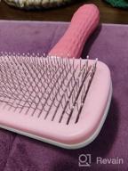 img 1 attached to TIMINGILA Self Cleaning Slicker Brush For Dogs And Cats,Pet Grooming Tool,Removes Undercoat,Shedding Mats And Tangled Hair ,Dander,Dirt, Massages Particle,Improves Circulation review by Antonio Parson
