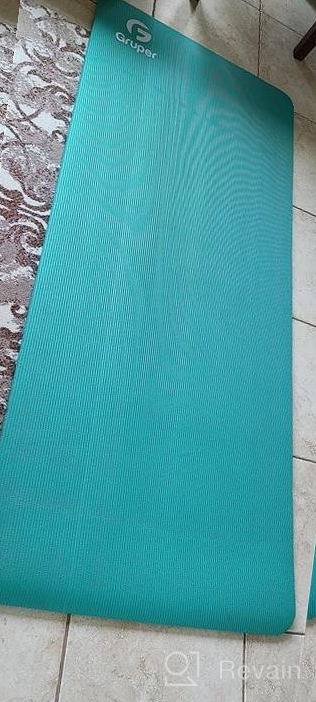 img 1 attached to Premium Thick Yoga Mat With Non-Slip Surface, Extra Large 72"L X 32"W Size, Carrying Strap And Bag Included, Ideal For Home Workouts And Fitness, Exercise Mat For Yoga And More review by Alex Foley