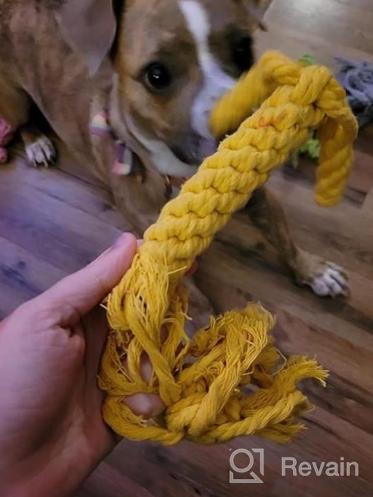 img 1 attached to Puppy Chew Toys Set of 8 – ZOUTOG Dog Rope Toys for Aggressive Chewers | Safe Material for Small/Medium/Large Dog Pets | Playtime & Teeth Cleaning review by Kevin Taharka