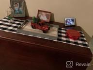 img 1 attached to Washable And Reusable Buffalo Plaid Checkered Table Runner For Indoor Or Outdoor Use review by Steve Washington
