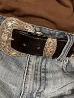 img 1 attached to BS040 S5521 Stylish Engraved Men's Leather Belt Accessories with Western Flair review by Kevin Grizzle