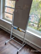 img 1 attached to 40" X 24" Mobile Magnetic Whiteboard With Stand, 360° Reversible Double-Sided Writing Dry Erase Board On Wheels Easel Standing Marker Board With Tray For Office Classroom Home review by Josh Clifton