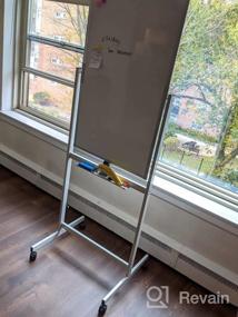 img 8 attached to 40" X 24" Mobile Magnetic Whiteboard With Stand, 360° Reversible Double-Sided Writing Dry Erase Board On Wheels Easel Standing Marker Board With Tray For Office Classroom Home