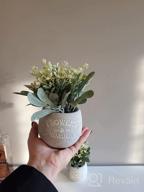 img 1 attached to 2 Pack Mini Potted Eucalyptus Artificial Plants - 5.9” X 7.9” For Home, Office, Desk Decor review by Jason Marquez