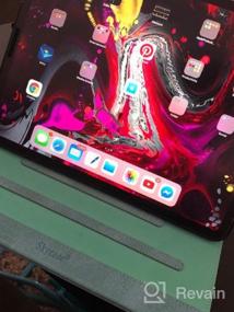 img 5 attached to Фиолетовый чехол Skycase для iPad Pro 12.9, 2018 г., поддержка зарядки Apple Pencil и автоматическое отключение, многоугольная подставка для просмотра, чехол-книжка