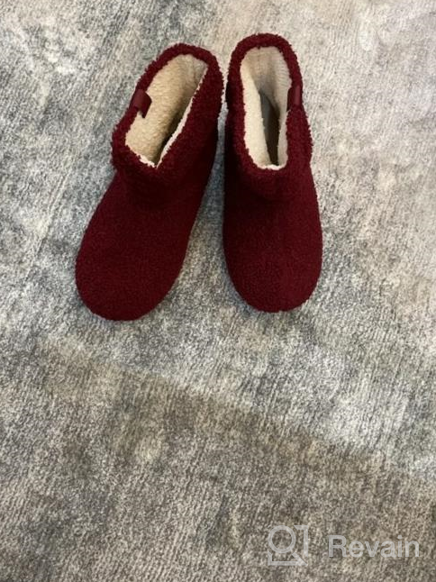 img 1 attached to 👢 LongBay Women's Cozy Fur Bootie Slippers with Curly Fleece Lining, Plush Memory Foam, and Comfy House Shoes review by Kaveen Restoration