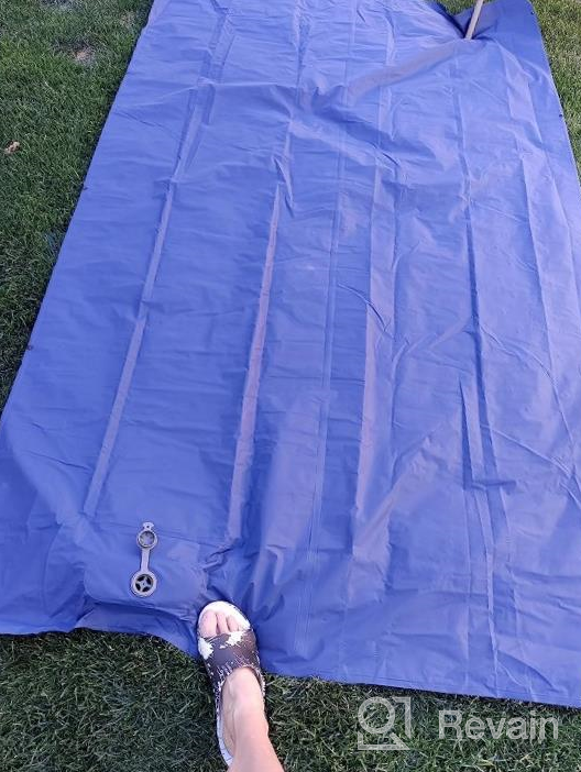 img 1 attached to Lightweight Inflatable Camping Pad For Two, LUXEAR Sleeping Pad For Hiking And Travel, Waterproof, Durable Air Mattress For Backpacking And Compact Storage review by Mario Newton