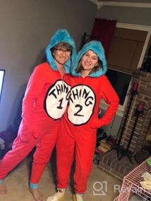 img 6 attached to Women'S Dr. Seuss Thing 1 Thing 2 Microfleece Union Suit Pajama Costume