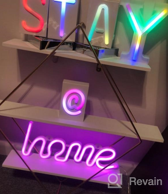 img 1 attached to OYE HOYE LED Letter Neon Sign, 26 Alphabet A - Z Neon Light Signs For DIY Your Name, Christmas Night Lights With Multi Color Changing & USB/Battery Operated Decor Lights - White C review by Johnny Weber