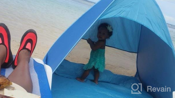 img 1 attached to Stay Cool And Protected On The Beach With The ICorer Automatic Pop Up Sun Shelter Tent review by Brandon Burnham