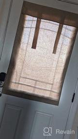 img 8 attached to Повысьте конфиденциальность и стиль с помощью HOMEIDEAS коричневых льняных французских дверных занавесок - термоизолированное дверное оконное покрытие для спальни