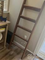 img 1 attached to Stylish And Functional Hallops 5Ft Wooden Blanket Ladder - Perfect For Rustic Farmhouse Decor! review by Mike Castro
