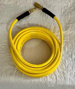 img 5 attached to YOTOO Hybrid Air Hose 1/4-Inch By 50-Feet 300 PSI Heavy Duty, Lightweight, Kink Resistant, All-Weather Flexibility With 1/4-Inch Industrial Quick Coupler Fittings, Bend Restrictors, Yellow