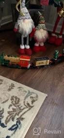 img 7 attached to Christmas Train Set For Under The Tree With Lights, And Sounds - Holiday Train Around Christmas Tree W/Large Tracks Electric Train Set With 160 Inches Of Track And 2 Xmas Elves - Gold