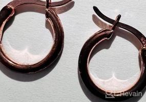 img 7 attached to 💫 Stylish Sterling Silver Hoop Earrings: Small Clasp in Gold, Rose Gold, Silver for Women Girls