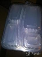 img 1 attached to YANGRUI 34Oz BPA-Free To-Go Containers (40 Pack) With Lids - Reusable Meal Prep Box, Machine Washable, Shrink Wrap For Easy Storage review by Jamal Webb