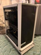 img 1 attached to Fractal Design Meshify C: High Performance Airflow & Cooling PC Case with Tempered Glass - 2X Fans included, PSU Shroud, Water-Cooling Ready, USB3.0 - Blackout Edition review by Xavier Xavier ᠌
