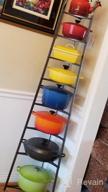 img 1 attached to Free Standing Cookware Stand With 6 Tiers, Hammered Steel Pot Rack (Fully Assembled) review by Eric Jones