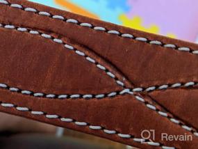 img 5 attached to Brown Waxed Leather Accessories for Men - Amish Western Style