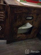img 1 attached to PETSITE Wooden Cat Litter Box Enclosure: Rustic Furniture For Large Indoor Cats review by Mike Meyers