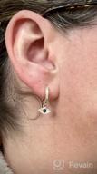 img 1 attached to S925 Sterling Silver Huggie Hoop Earrings With Evil Eye, Lightning Butterfly & Snake Charms - Hypoallergenic Jewelry Gifts For Women review by Timothy Henry