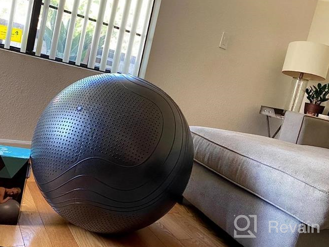img 1 attached to Transform Your Fitness Routine With Gruper'S Anti-Burst Yoga Ball And Chair Set: Includes Hand Pump And Workout Guide Access! review by James Cruz