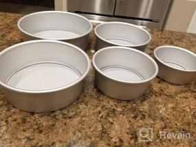 img 5 attached to Anodized Aluminum Round Cake Pan Set With Removable Base - 5 Piece Bakeware For Baking Perfect Cakes For Parties, Birthdays, And Christmas - Sizes 5", 6", 7", 8", And 9