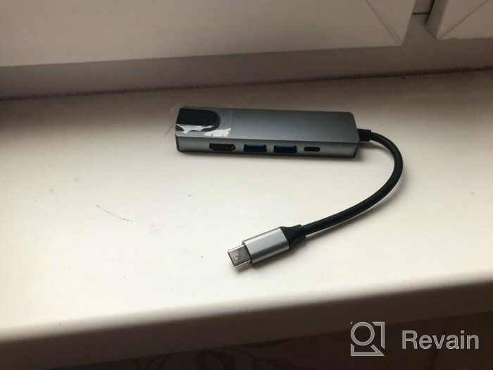 img 1 attached to Hub/Hub USB-C HUB 5 in 1/Adapter with USB 3.0, RJ45, HDMI 4K, PD Charging up to 100W for MacBook Pro/Air review by Keisuke Uemura ᠌