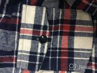 img 1 attached to Women'S Classic Plaid Cotton Hoodie Button-Up Flannel Shirt - BomDeals review by Kimoni Parson