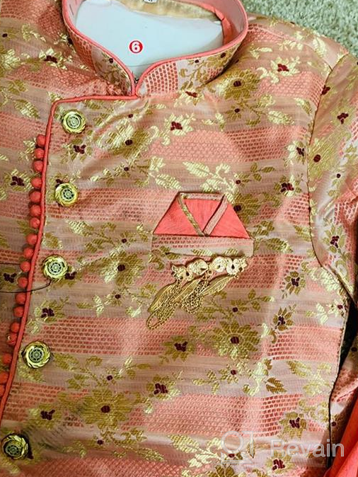 img 1 attached to 🎩 Ahhaaaa Kids Sherwani Dhoti Pant: Traditional Ethnic Wear with a Western Twist review by Chris Sandridge