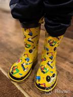 img 1 attached to 👧 ADAMUMU Toddler Kids Rain Boots: Fun & Waterproof Rubber Shoes with Easy-On Handles for Boys & Girls review by Ryan Carter