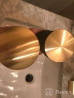 img 1 attached to Brushed Brass Gold Single Handle Waterfall Bathroom Faucet With Metal Pop Up Drain And Deck Plate - Square Design By TRUSTMI review by David Sharma