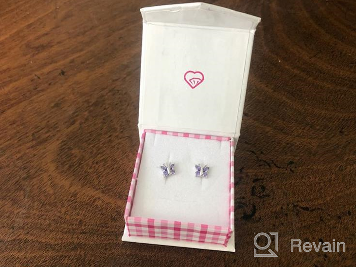 img 1 attached to 925 Sterling Silver CZ Butterfly Screw Back Earrings for Girls - Safe, Stunning & Fashionable Studs! review by Anita Golladay