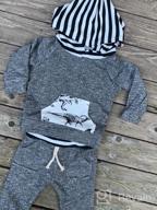 img 1 attached to Gender Neutral Fall/Winter Outfit Set For Toddler Infant Baby Boys & Girls - Hoodie Sweatsuit & Long Sleeve Pants review by Yadira Santiago