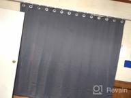 img 1 attached to WONTEX 100% Blackout Curtains For Bedroom/Living Room/Patio, 100 Inch Wide X 84 Inch Long, Grey – Thermal Insulated And Light Blocking Room Divider Curtains, Wide Width Grommet Curtain Panel review by Wayne Burkett