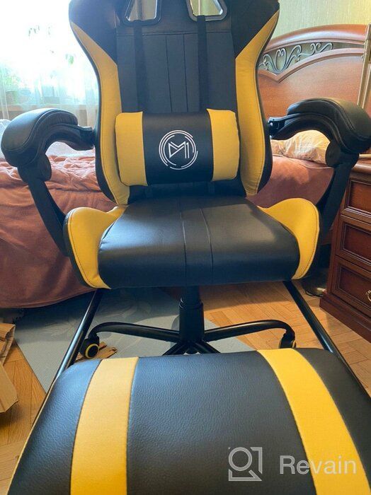 img 2 attached to 🎮 VMMGAME THRONE Gaming Chair - Imitation Leather Upholstery, Matte Black Color review by Barbara Kope ᠌