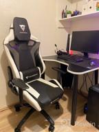 img 1 attached to 💺 ThunderX3 XC3 Gaming Chair - Azure Blue Faux Leather/Textile Upholstery review by Danuta Szpakowska ᠌