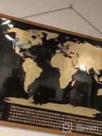 img 1 attached to XL Scratch Off Map Of The World With Flags - 36X24 Wall Art Poster For Travelers review by Damon Fields