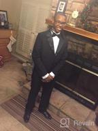 img 1 attached to Classic Boys Black Tuxedo Outfit Set with Tail for Special Occasions review by David Strawn