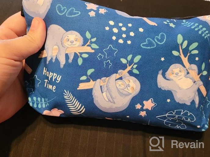 img 1 attached to Blue Sloth 52032 LOOMILOO Cosmetic Bag: Roomy, Water Resistant Makeup & Toiletry Organizer For Women - Cute Gifts! review by Jignesh Shaffer