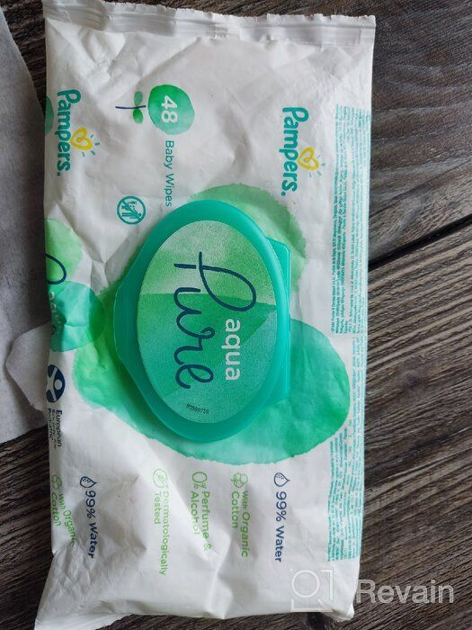 img 2 attached to Pampers Aqua Pure Wipes: Four-Pack for Gentle and Effective Baby Care review by Agata Gobiowska ᠌