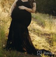 img 1 attached to Gorgeous Off Shoulder Mermaid Gown For Maternity Photo Shoot | ZIUMUDY review by Kanwar Mix