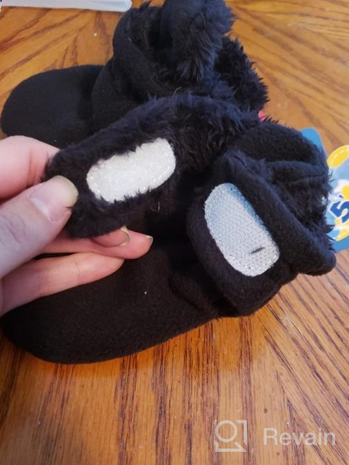 img 1 attached to 👶 ENERCAKE Cozy Fleece Booties: Gripper-Enhanced Infant Slippers for Winter Crib Shoes review by Andrew Grimes